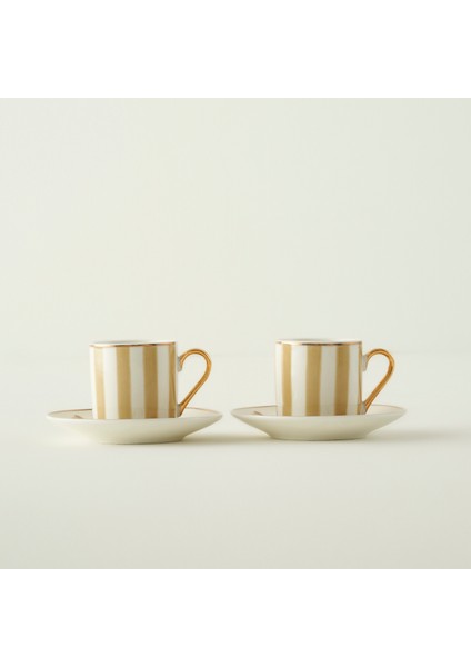 Blossom Porselen 2'li Kahve Fincanı Seti Bej (90 Cc)