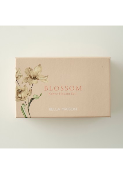 Blossom Porselen 2'li Kahve Fincanı Seti Bej (90 Cc) modelleri