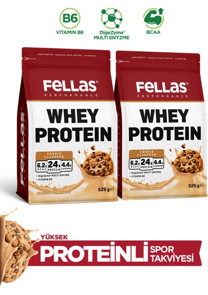 Kurabiye Aromalı Whey Protein Tozu 525g x 2