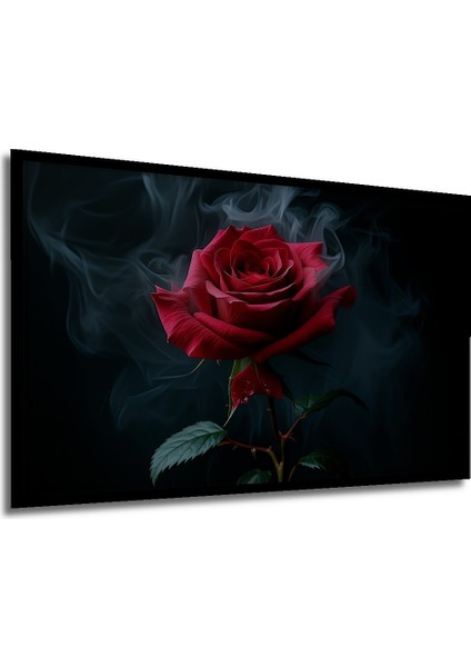 Çerçeve Görünümlü Dumanlı Güller Yağlı Boya Görünümlü Dekoratif Ahşap Ev/işyeri/ofis Kare Tablo modelleri