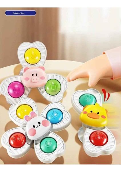 3'lü Eğlenceli Vantuz Oyuncak Bebekler Için Eğitici Duyusal Oyuncak