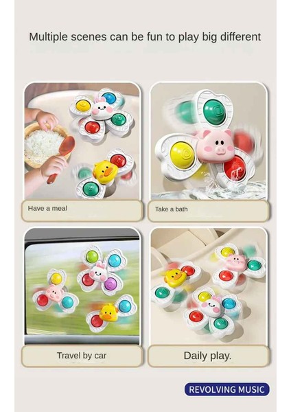 3'lü Eğlenceli Vantuz Oyuncak Bebekler Için Eğitici Duyusal Oyuncak indirimleri