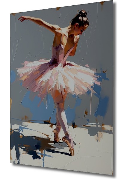 Balerin Zarafeti Yağlı Boya Görünümlü Dekoratif Ahşap Ev/işyeri/ofis Kare Tablo fiyatları