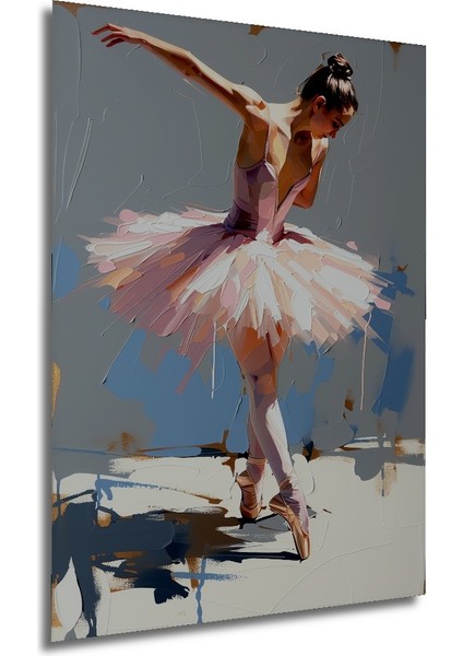 Balerin Zarafeti Yağlı Boya Görünümlü Dekoratif Ahşap Ev/işyeri/ofis Kare Tablo modelleri