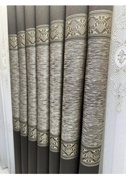 Nivemeshome Likya FT632120 V-2503 Antrasit 1/3 Sık Pileli Fon Perde Apm indirimleri