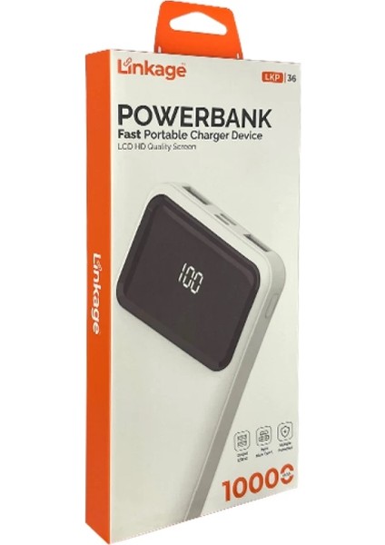 Linkage Lkp-36 10000MAH, 2xusb, Dahili Type-C Kablo LCD Güç Göstergeli Powerbank fiyatları