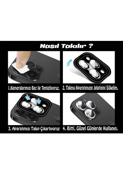 (Kaliteyi Bozmaz) iPhone 15 / 15 Plus Uyumlu Mavi Safir Kamera Lens Koruyucu Takma Aparatlı Kolay Kurulum modelleri