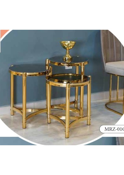 Mim Füme - Gold Mersedes Zigon Sehpa