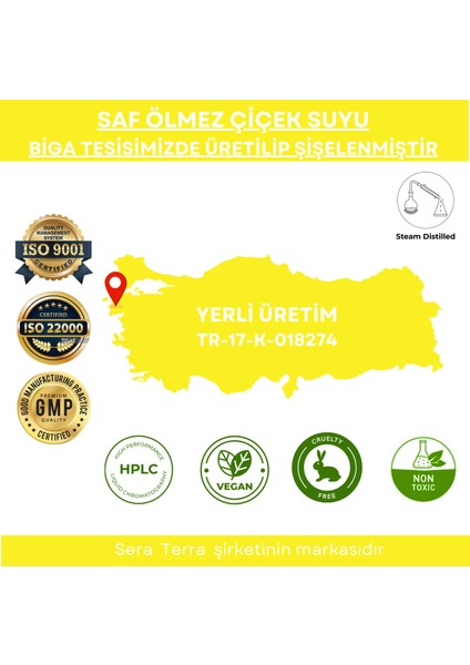 Ölmez Çiçek Hidrosolü 100 Ml. %100 Saf fırsatları