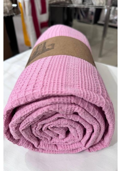 Çift Kişilik Yazlık Pamuklu Tek Pike Pembe