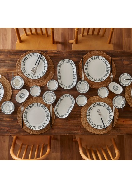 Book Lovers Porselen Servis Tabağı Siyah (25 Cm) modelleri