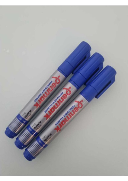Permanent Marker Kesik Uç Mavi (3 Adet)