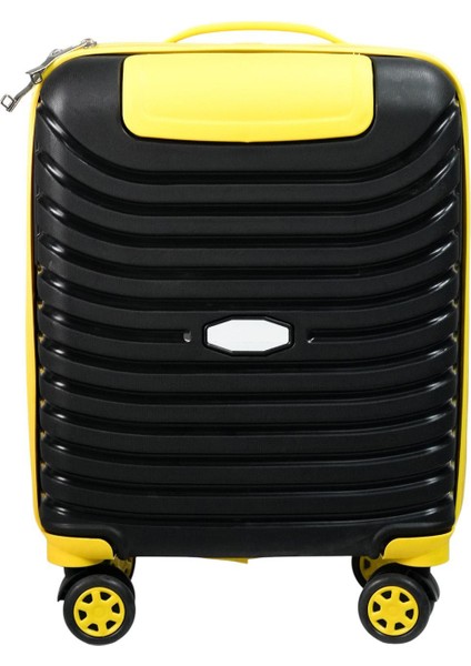 Pp Underseat Küçük Boy Siyah-Sarı Valiz 46X34X19 cm | 4 Tekerlek | Şifreli Kilit fiyatları
