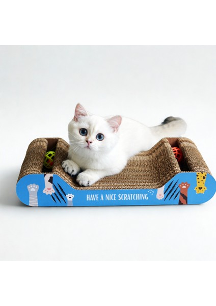 Karton Kedi Tırmalama Çantoplu 38*6*20