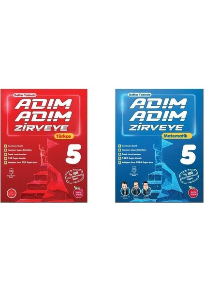 5. Sınıf Adım Adım Matematik+Türkçe ( 2 Kitap)