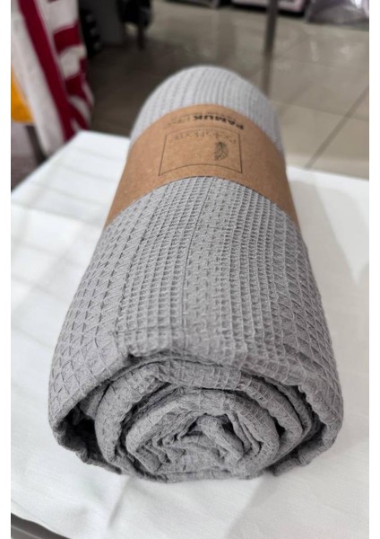 Çift Kişilik Yazlık Pamuklu Tek Pike 230X210 cm Gri