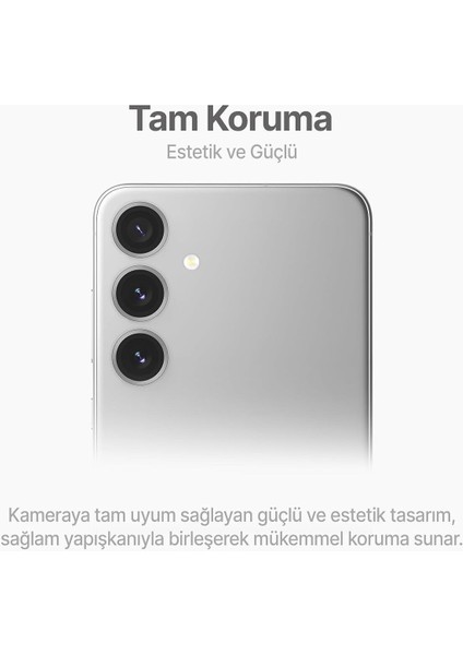 (Kaliteyi Bozmaz) Samsung S24 Uyumlu Safir Kamera Gri Lens Koruyucu Takma Aparatlı Kolay Kurulum fiyatları