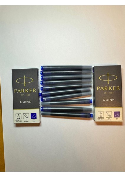 Mürekkep 2 Kutu 10 Adet Tüp Mürekkep (Mavi)