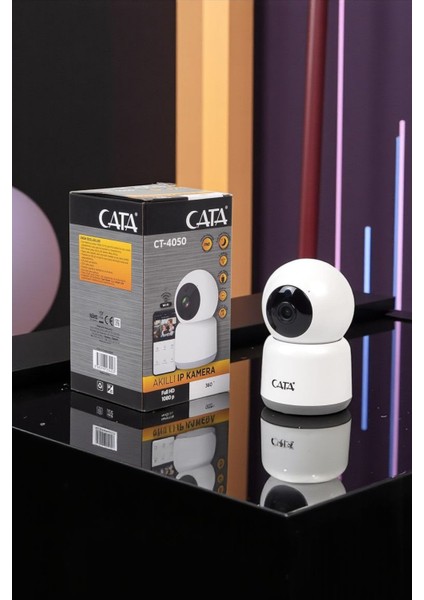 Wifi 360 Derece Dönebilen Ip Kamera Full HD-1080P