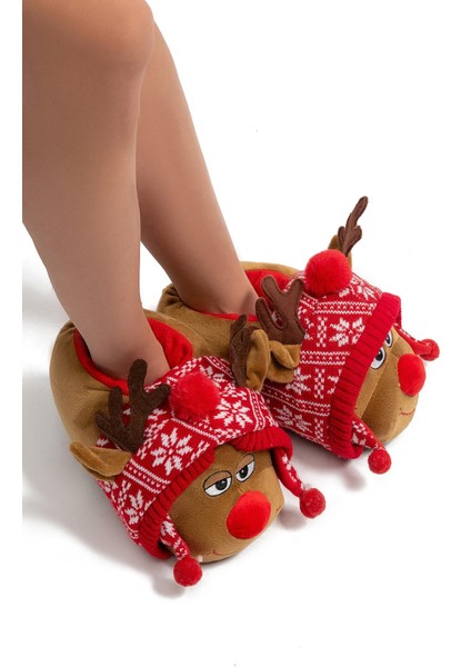 Twıgy Tw Anna Kahve Kadın Hayvanlı Panduf 36/41 modelleri