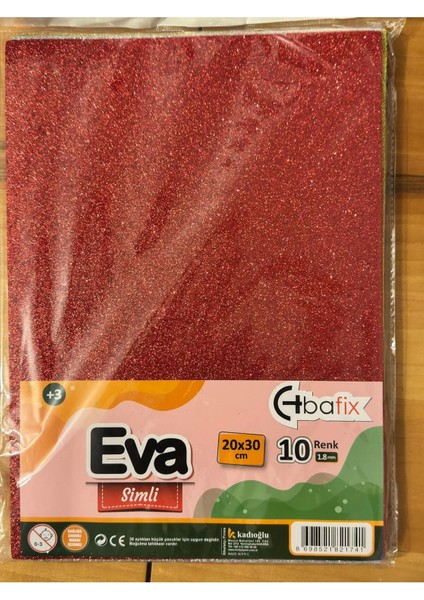 20X30 cm 10 Renk 1,8 mm Kalınlık Simli