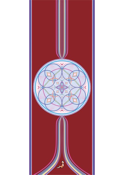 Mandala Serisi Eternal Life 4.1 mm Doğal Kauçuk Kaydırmaz Yoga Matı 1 Adet