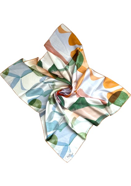 Geometrik Desen Sura Ipek Eşarp