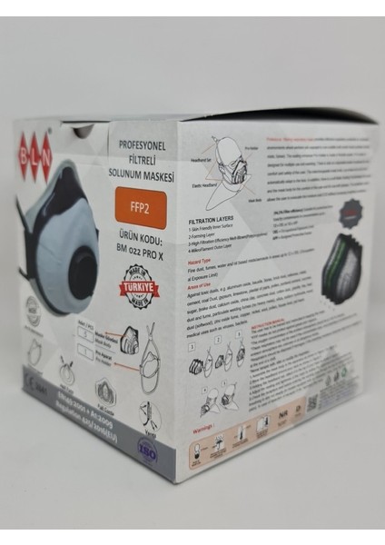 Bm 022 Pro x Ffp2 Nr TOZ MASKE (1 Aparat 5 Maske) modelleri