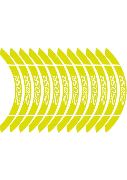 Neon Sarı Cf Moto 250 Sr Geniş Jant Sticker Etiket Modeli modelleri