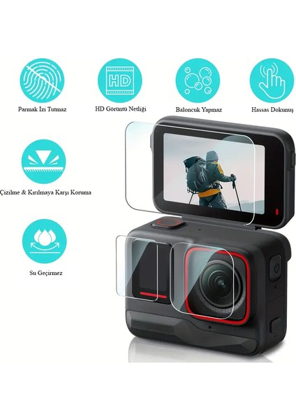 INSTA360 Ace Pro 2 Için Premium Koruma Seti - Silikon Kılıf, Lens Kapağı, Ekran Koruyucu & Kayışlar fırsatları