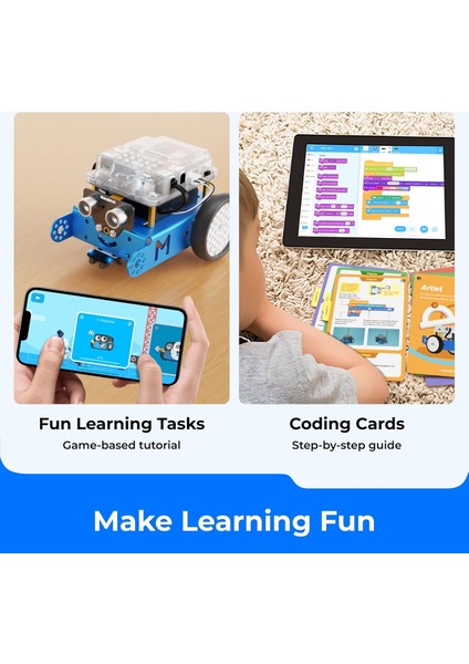 Mbot Programlanabilir Robot Seti – Çocuklar Için Stem Kodlama ve Robotik Oyuncak (Scratch & Arduino Uyumlu) fırsatları