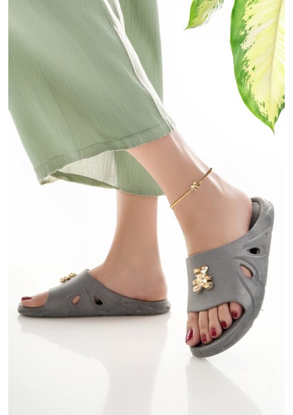 Kadın Terlik Kaydırmaz Su Geçirmez Şık Ev Dışarı Plaj Yazlık Günlük Terlik