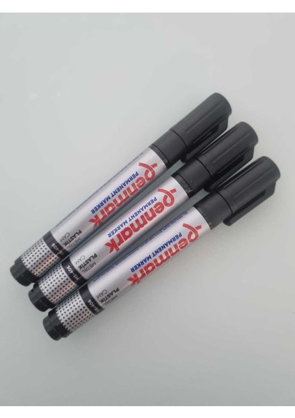 Permanent Marker Kesik Uç Siyah (3 Adet)