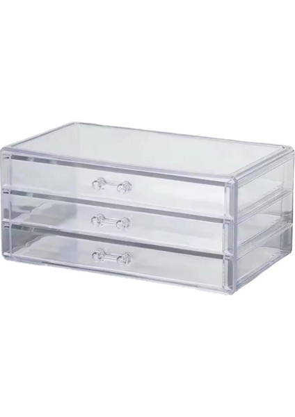 Şeffaf Dior 3 Çekmeceli Makyaj Organizeri Takı Düzenleyici Organizer modelleri