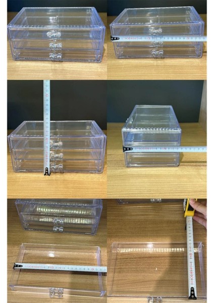 Şeffaf Dior 3 Çekmeceli Makyaj Organizeri Takı Düzenleyici Organizer fırsatları