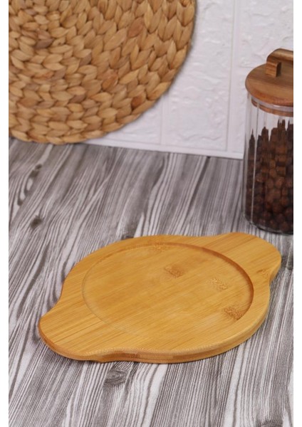 Pade - Yuvarlak Sahan 18 cm Bambu Altlık