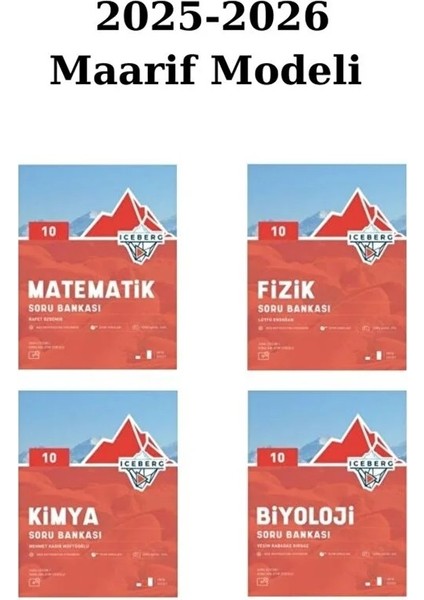 Okyanus 10.sınıf Iceberg Matematik-Fizik-Kimya-Biyoloji Soru Banaksı Seti 2025/26 Maarif Modeli