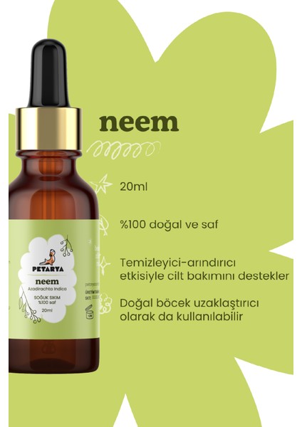 Soğuk Sıkım Neem Yağı Melia Azadiracha Oil - 20ML modelleri