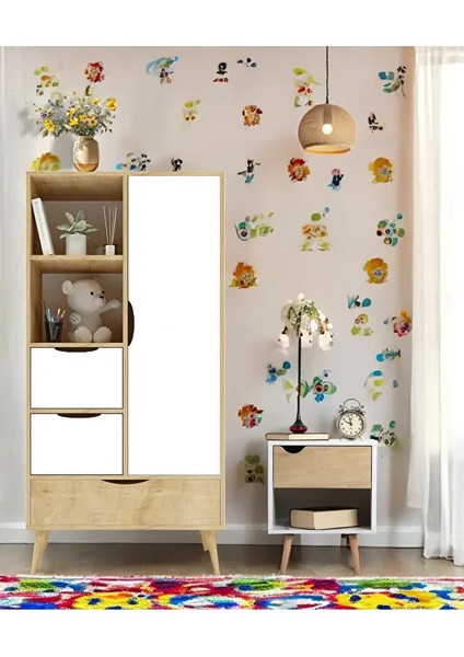 Mango Çocuk Odası Takımı (1 Adet Gardırop +1 Adet Komodin) fiyatları