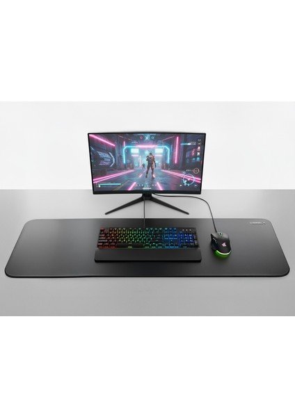 Deri Tabanlı Mausepad, 85X28 cm