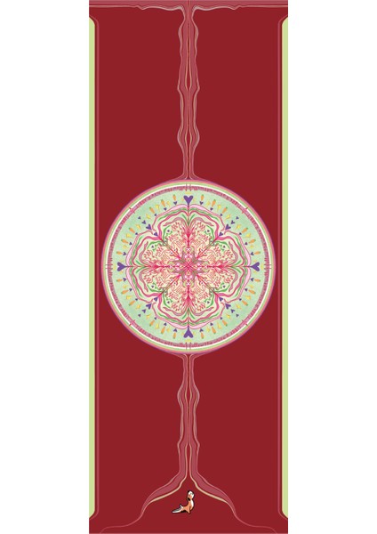 Mandala Serisi Follow The White Rabbit 4.1 mm Doğal Kauçuk Kaydırmaz Yoga Matı