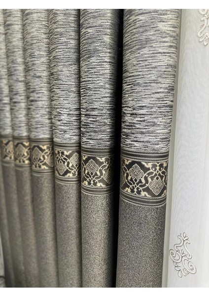 Nivemeshome Likya FT632120 V-5302 Toprak 1/3 Sık Pileli Fon Perde Apm modelleri