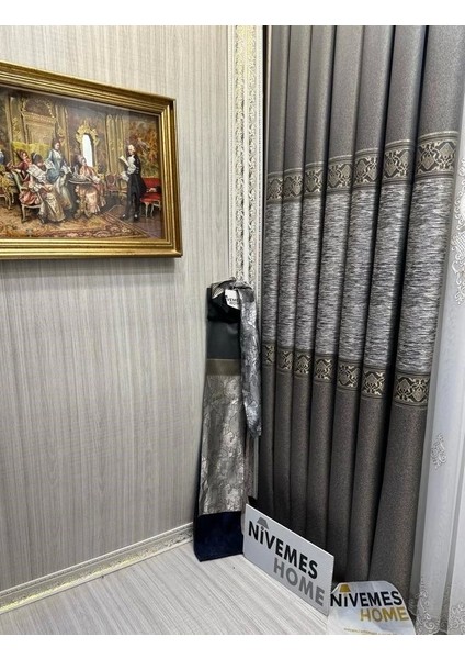 Nivemeshome Likya FT632120 V-5302 Toprak 1/3 Sık Pileli Fon Perde Apm fırsatları