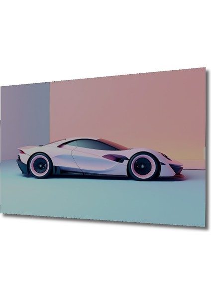 Pembe Rüya Lüks Araba Modern Sanat Yağlı Boya Görünümlü Dekoratif Ahşap Ev/işyeri/ofis Kare Tablo fiyatları