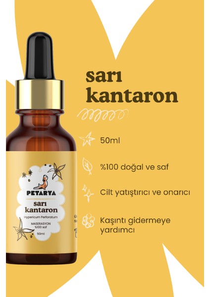 %100 Maserasyon Sarı Kantaron Yağı Hypericum Perforatum Oil - 50ml fiyatları