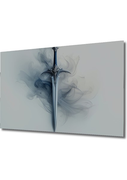 Efsanevi Kılıç Dumanlı Dijital Sanat Dekoratif Ahşap Ev/işyeri/ofis Kare Tablo fiyatları