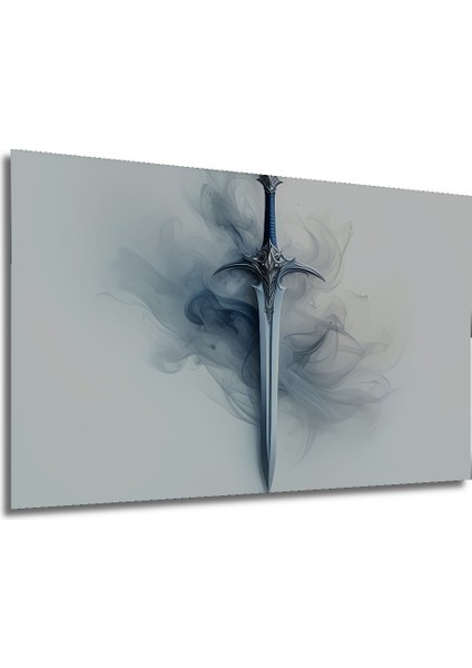 Efsanevi Kılıç Dumanlı Dijital Sanat Dekoratif Ahşap Ev/işyeri/ofis Kare Tablo modelleri