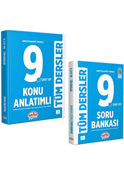 2025 Editör Maarif Modeli 9.sınıf Tüm Dersler Konu Anlatımlı Soru Bankası Seti