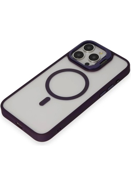 CPT90 iPhone 15 Pro Max Kılıf Roblox Lens Magsafe Standlı Kapak - Derin Mor fırsatları
