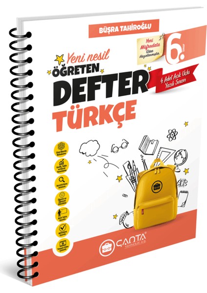 6.sınıf Türkçe Okula Yardımcı Öğreten Defter 2025-2026 Yeni Programa Uyumlu